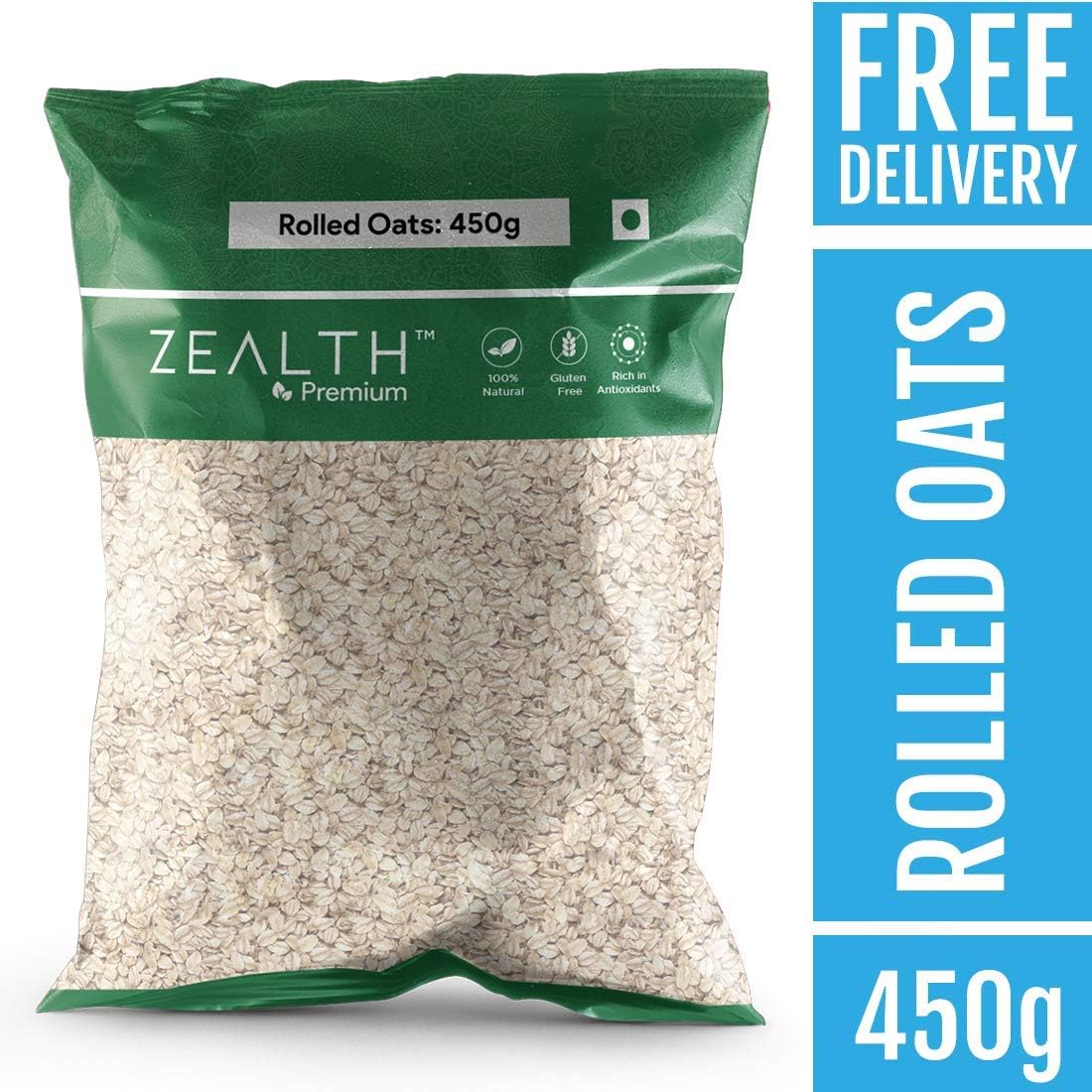 Zealth Rolled Oats - Gluten Free| Breakfast Cereal - 450g