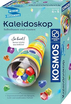 657987 Caleidoscópio, autoconstrução e maravilha, Kit de Experimentação e Artesanato com Espelhos, Luz e Cores Vivas, recarregável, Experimento de Levar à Ótica, para crianças de