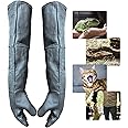 PeSandy Animal Handling Gloves Bite Proof, 60cm/ 23.6In Bite Resistant Glove for Grooming, Gardening, Handling Cat/Dog/Bird/Snake/Lizard/Falcon/Reptile, Anti-Bite Protection Gloves (Brown)