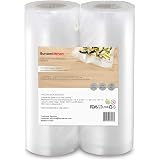 Sacchetti per Sottovuoto, 6 Rotoli 20/30x600cm (36m) Termosigillabile Buste Sottovuoto Alimenti per Macchina e cottura Sous Vide Senza BPA