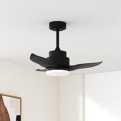 Modern Black Ceiling Fans with Lights Remote