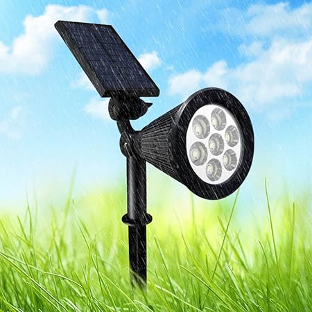 Pergrate Protector Tasa 7 LED Luz Solar Proyector Color Cambiante ...