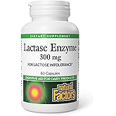 Natural Factors Lactase Enzyme 300 mg, Dairy Digestion Support*, 60 Caps | Lactase Enzyme Supplement 9000 FCC ALU to Help Break Down Lactose &amp; Support Dairy Digestion*; Non-GMO, Gluten-Free