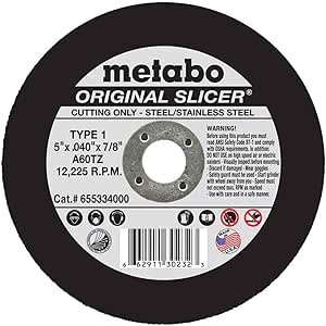 Metabo Slicer Cut Off Wheel 5" X .040 Box Of 50