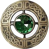 AAR Men's Kilt Brooch Pin Stones Scottish Fly Plaid Celtic Antique Plated Norse Vintage Jewelry