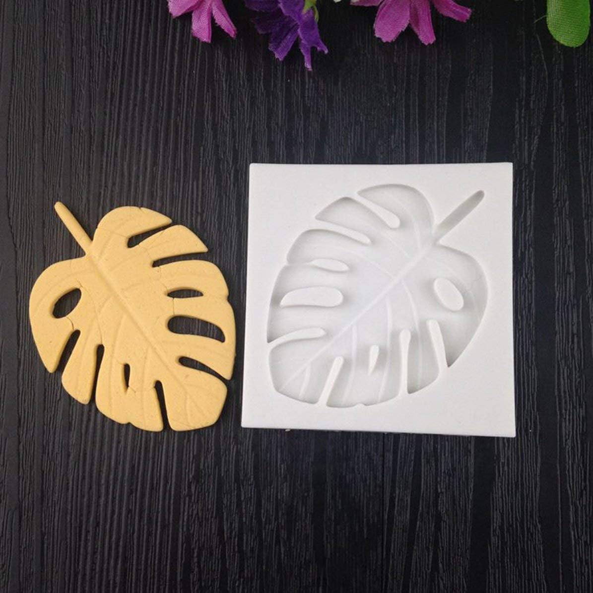 sunnyflowe Molde de Silicona para Hornear con Forma de Hoja de Monstera