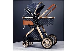 Lightweight Stroller Pram Newborn Luxury High Landscape Infant Carriage for Boys Girls,Adjustable Compact Single Foldable Str