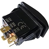 Momentary Rocker Switch Toggle ON Off ON Switch DPDT 7Pin 12V
