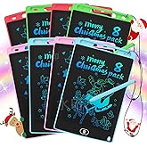 [Shatterproof] LCD Writing Tablet for Kids, 8.5'' Colorful Drawing Tablet, Toddler Drawing Pads, Educational Learning Toys for Ages 3 4 5 6 7 8, Christmas Birthday Gifts for Girls & Boys (8 Pack)