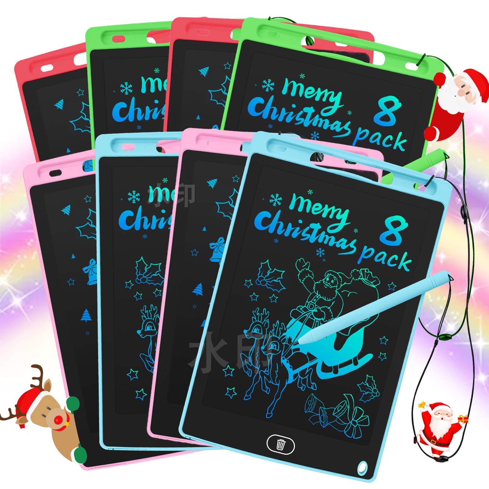 Photo 1 of [Shatterproof] LCD Writing Tablet for Kids, 8.5'' Colorful Drawing Tablet, Toddler Drawing Pads, Educational Learning Toys for Ages 3 4 5 6 7 8, Christmas Birthday Gifts for Girls & Boys (8 Pack)