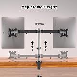 BONTEC Dual Monitor Stand for Desk 13–32 in VESA 75/100 Clamp Grommet view 5