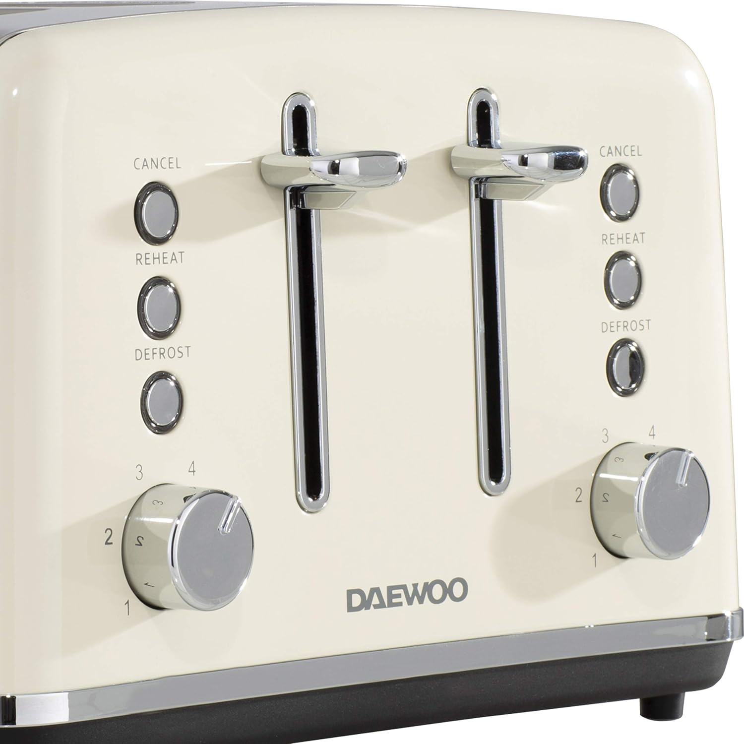 Daewoo Cream 4 Slice Toaster - Image 4