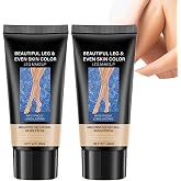 2pcs Leg Body Makeup Foundation,Waterproof Tattoo Scar Cover up,Medium Glow | Body Coverage Tattoo Concealer, Long Lasting Leg Makeup Cream, Covers Varicose Veins for All Skin Tones