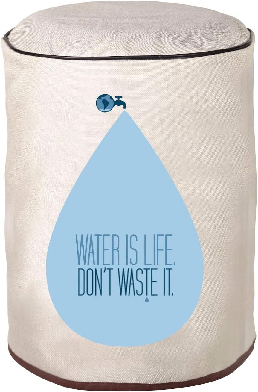 Nisol Water is Life, Don't Waste It Sparkle Jute Classic Printed Water Dispenser Bottle Cover