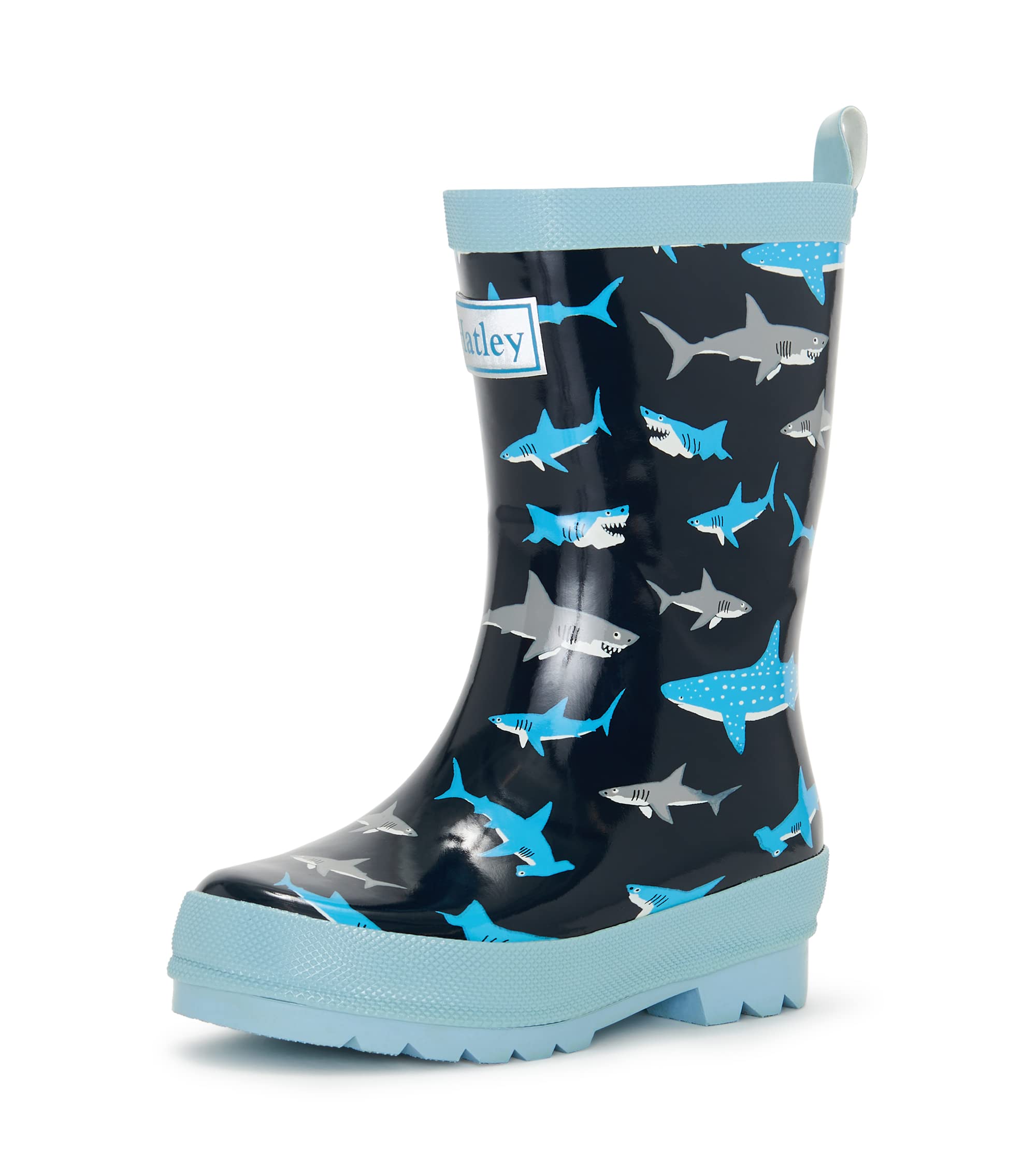 Hatley Boy's Printed Rain Boots Raincoat, Shark