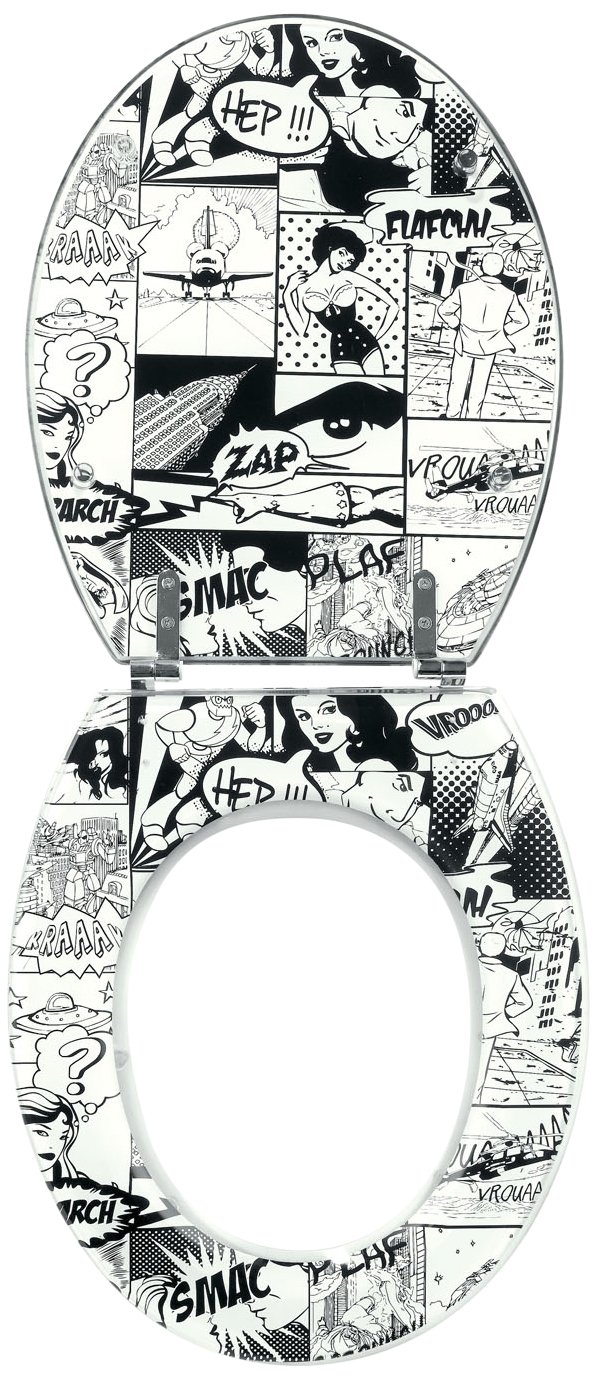 Wirquin Trendy Line Tapa para inodoro diseño de cómic
