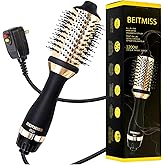 Blow Hair Dryer Brush: Detachable 4-in-1 with Ionic Technology, Brush-Blow-Dryer Oval Barrel with Ionic Technology Fluffy, Belowout-Hair-Volumizer