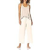 PJ Harlow Women's Cami/Jolie Capri, Camisole Top with Satin Capri Pants, Pajama Set