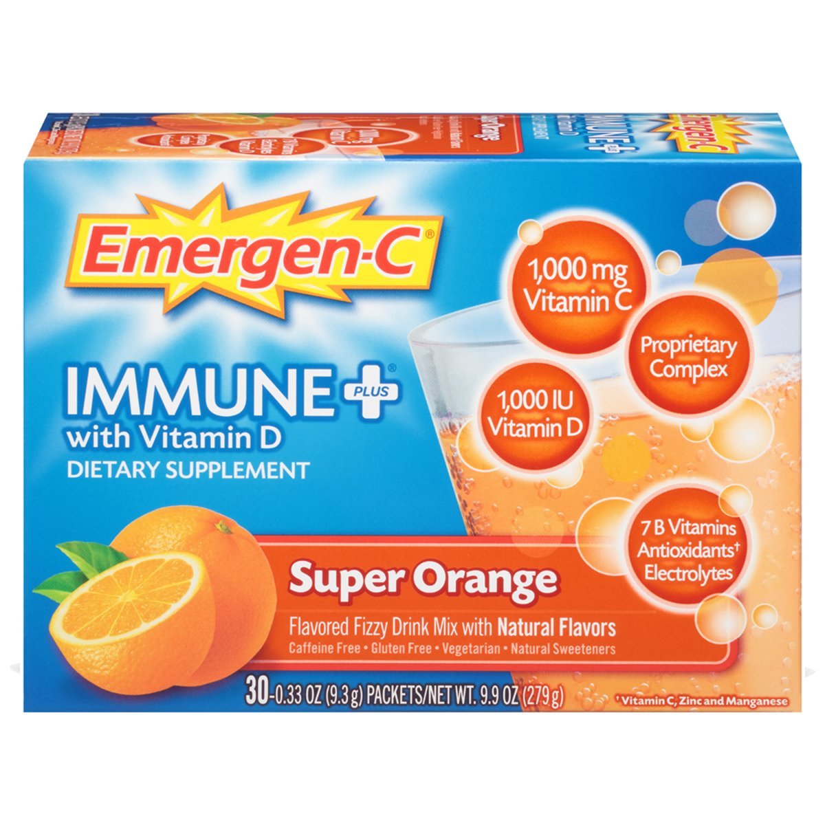 EmergenC Immune+ Chewables (42 Count, Orange Blast Flavor