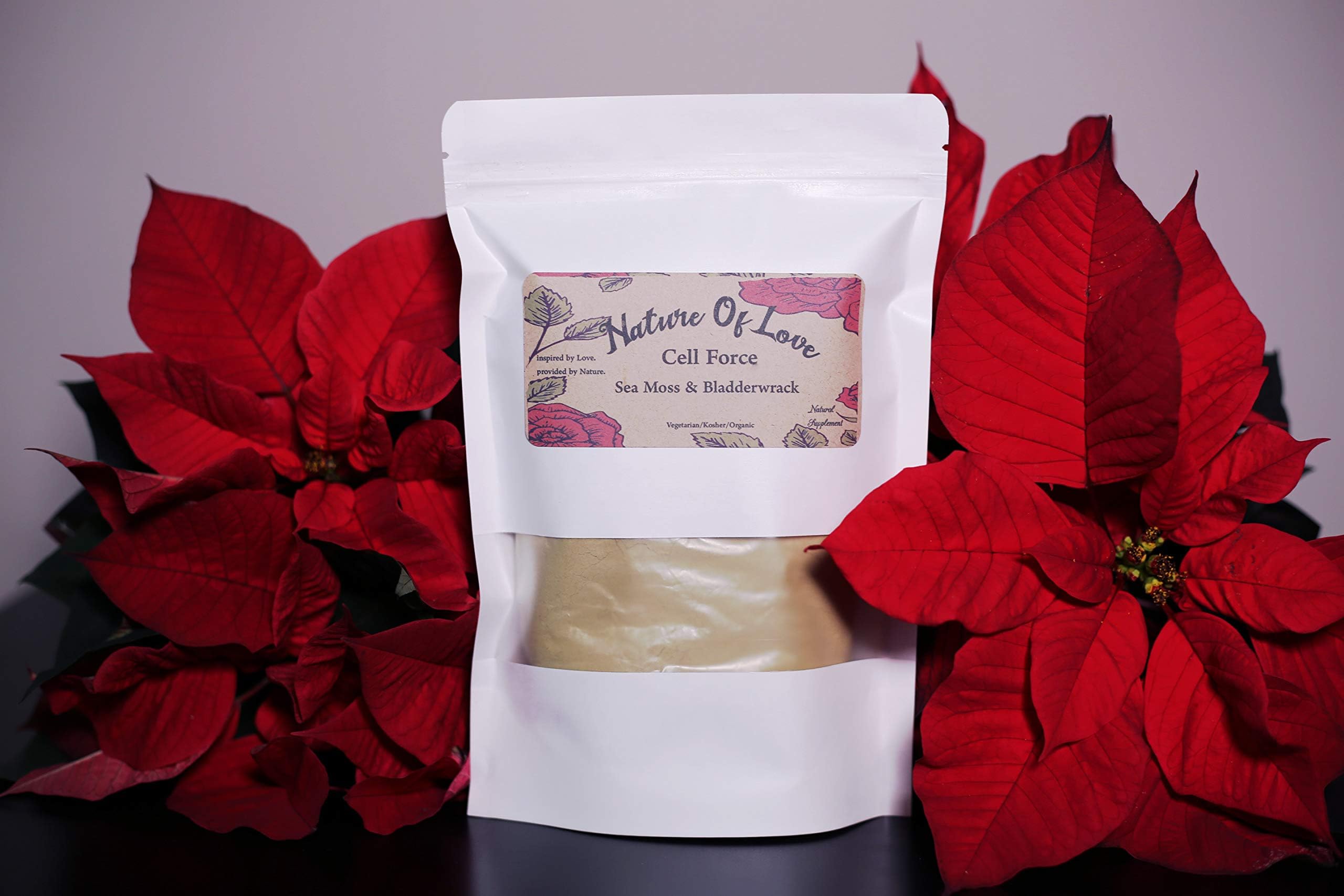 Cell Force: Sea Moss/Irish Moss and Bladderwrack Powder (1lb/16oz) - 100% Natural, Vegan, Organic, Non-GMO - Dr Sebi Inspired