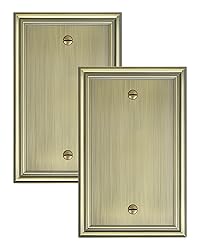 TREEWELL 2-Pack Single Blank Wall Plates, Durable