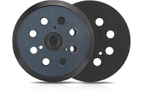 Gnellkoor 2 Pack 5" 8 Hole Hook & Loop Replacement Sander Pads Compatible with Makita Orbital Sander BO5010 BO5030K BO5031K BO5041K, Replacement Parts #743081-8/743051-7 (3 Screw Holes Sander Pads