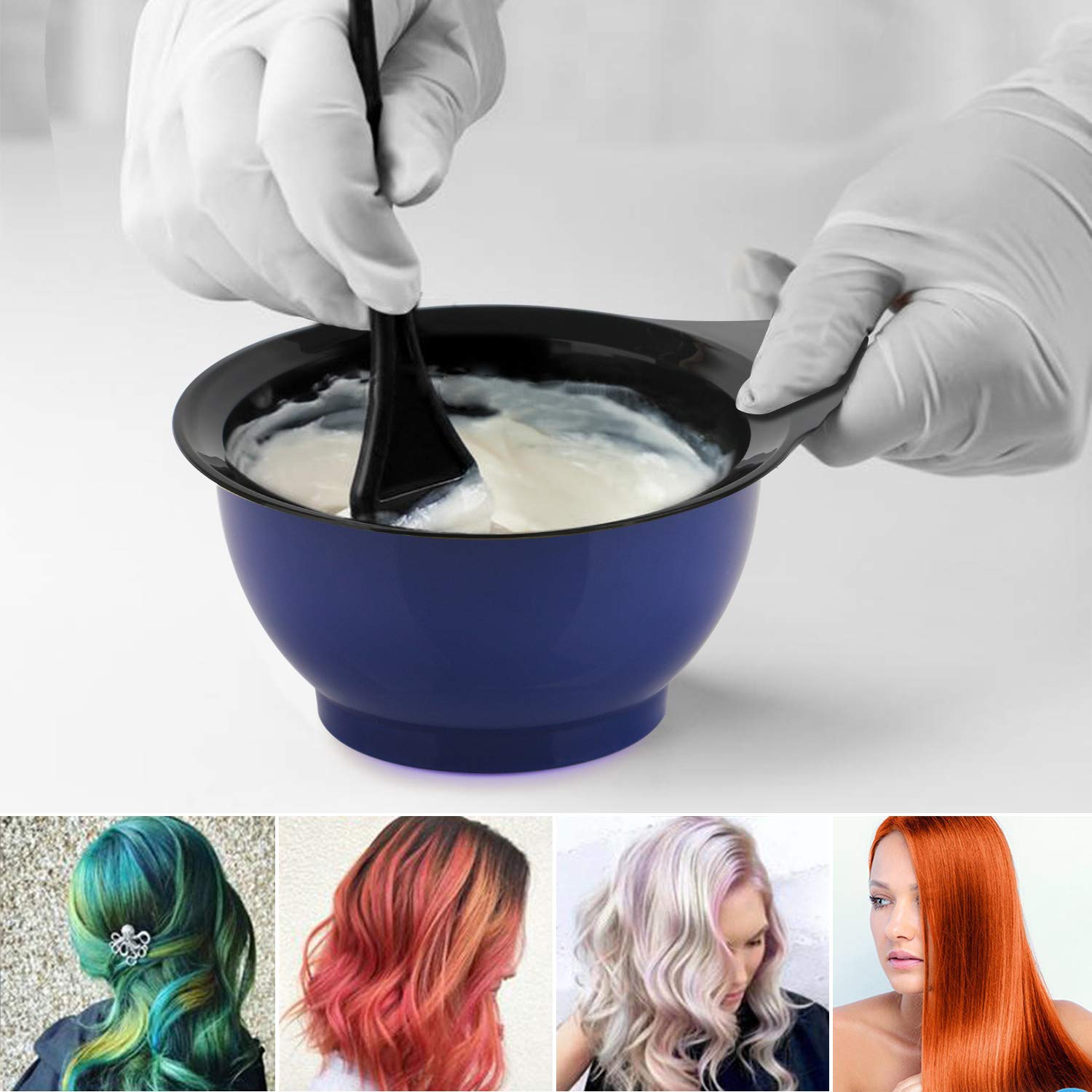 Hair Coloring Mix Bowls, Segbeauty 3pcs Coloring Mixing Tint Bowl, Plastic Hair Dye Bowls Hair Tint Kit for Hair Color Mix for Barber Hairdresser Salon and Home Use : Beauty