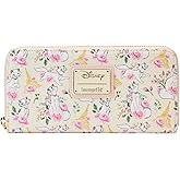 Loungefly Aristocats Duchess in Paris AOP Floral Faux Leather Zip Wallet