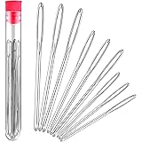 Large-Eye Blunt Needles, Stainless Steel Yarn Knitting Needles, Sewing Needles, Crafting Knitting Weaving Stringing Needles,P
