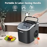 EUHOMY Ice Maker Countertop 9 Cubes in 6 Mins Self-Cleaning Black view 7