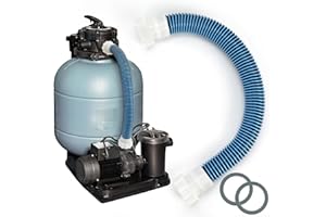 Conderyang 24inch 1 1/2" Pool Hose for Above Ground Pools 2ft Pump Filter Hoses 1.5in EVA Above Ground Swimming Pool Replacement Hose for Filter Pumps, Saltwater Systems and Sand Filters (Blue)