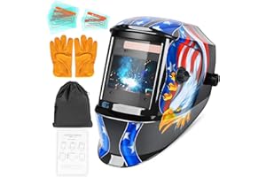 NDUUN Welding Helmet True Color Auto Darkening Hood for TIG MIG ARC Welder Mask with Adjustable Shade Range 4/5-9/9-13…