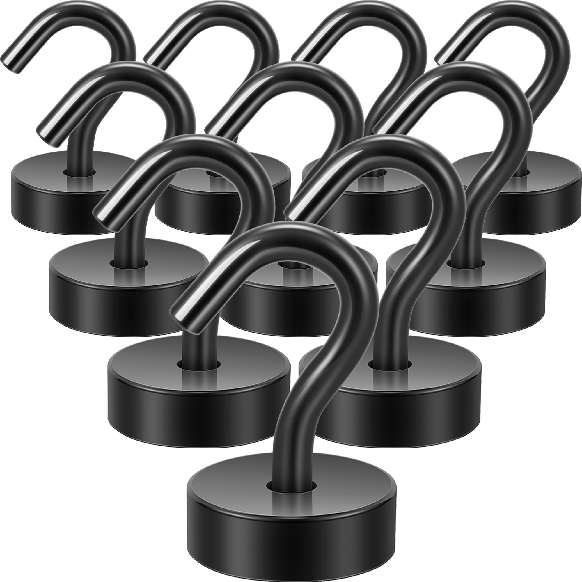 Photo 1 of Neosmuk Magnetic Hooks, Cruise Ship Essentials, 30lb+ Heavy Duty Magnetic Hooks for Cruise Cabins, Refrigerator, Grill, Hanging, and Travel | Extra Strong Must-Haves Magnet Hook,Black,Pack of 10