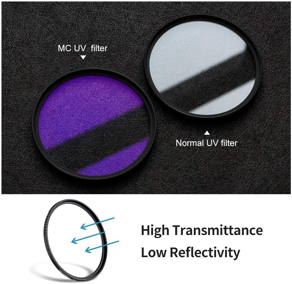 K&F CONCEPT 86MM UV Filter Ultra Slim Japan Optics Multi Coated Ultraviolet Protection Lens Filter (Nano-K Series) - Image 3
