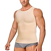 Gotoly Men Compression Shirt Shapewear Slimming Body Shaper Vest Undershirt Tummy Control Tank Top