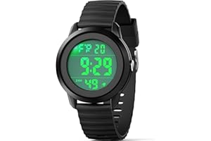CKV Kids Watch Digital for 10-18 Boys Girls, 30M Water Resistant 1.5'' Sports Wristwatch for Kids with Backlight, Countdown, Stopwatch, Alarm