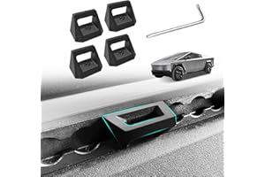 BestEvMod 4PCS Cyber Hooks Bed Rail Track Hook OEM Style Set of 4 Compatible with 2025 2024 Tesla Cybertruck L Cleat Accessories for Enclosed Trailer Used with L Track Rail Heavy Duty Steel