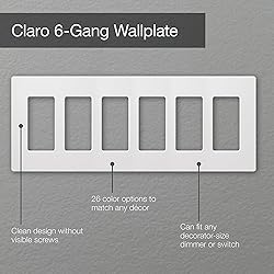 Lutron Claro 6 Gang Decorator/Rocker