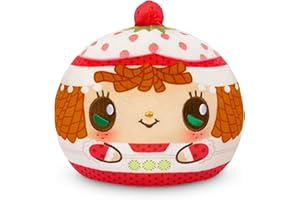 TeeTurtle Strawberry Shortcake Scented Reversible Plush - Strawberry Shortcake and Custard - Cute Kawaii 6" Strawberry Scented Plushie