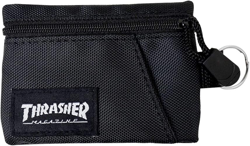 Amazon スラッシャー Thrasher コインケース メンズ パスケース メンズ レディース 定期入れ 小物入れ キーコインポーチ Icカードケース カード収納 Bk Bk ブラック 定期入れ