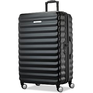 Samsonite Hard-Sided 28-Inch Lightweight Checked Large Expandable Element Suitcase: Durable, 360° Spinner Wheels, Adjustable