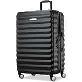 Samsonite Hard-Sided 28-Inch Lightweight Checked Large Expandable Element Suitcase: Durable, 360&deg; Spinner Wheels, Adjustable Telescopic Handle, TSA-Approved Lock - Alpine Black