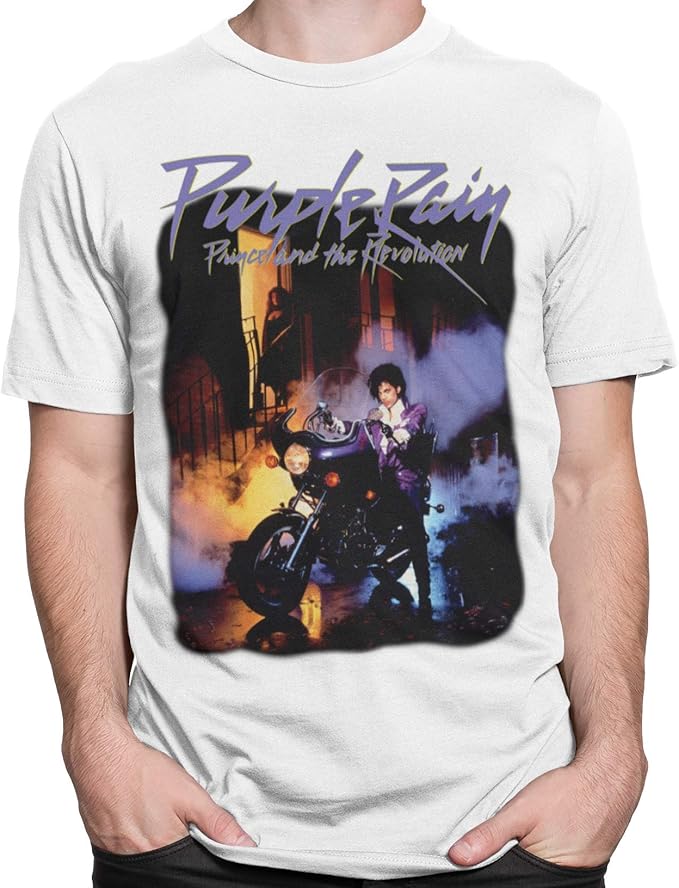Prince 'Purple Rain' Official White tShirt (XL) Amazon.co.uk Clothing