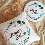 LAMXD 4Pcs Bamboo Embroidery Hoop Set with Gold Eye Needles 4 Sizes 5.1-7.87 in view 3