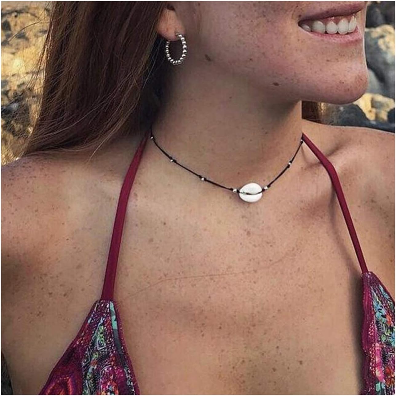 Conch Havaiian Shell Pendants Necklace Beach Jewelry Gold Silver Chain Choker Jewelry