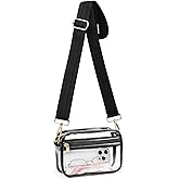 HULISEN Clear Bag for Stadium Events, Clear Purses for Women Stadium Crossbody, Transparent Handbag for Concerts & Sports Fan