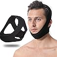 BingboPro Anti Snore Chin Strap for Men and Women - Double-Adjustable Snore Stopper Chin Strap for CPAP Users, Effective Aid Snoring Solution, Stop Snoring Device for Sleeping, Anti-Dry Mouth Breather