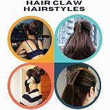 Somnr 3 PCS Claw Hair Clips Rectangle 3.4 in ABS Anti Slip Matte view 4