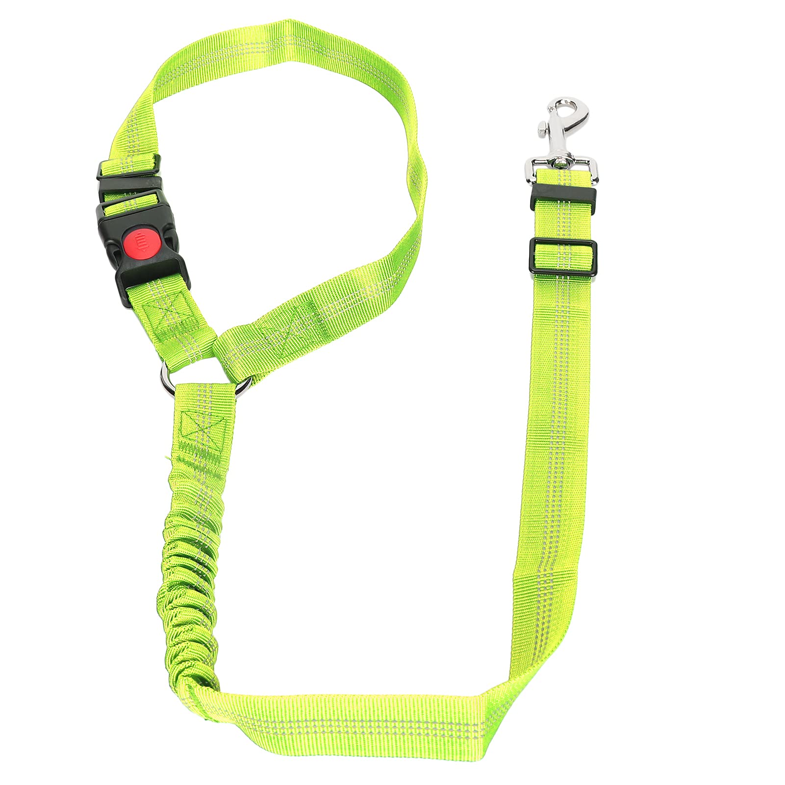 Qcwwy Dog Travel Supplies, Reflective Safety Seatbelt Strap For Car Pet Adjustable Headrest Seat Belt Dog Nylon (Fluorescent Green)