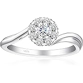 Cijisx 925 Sterling Silver Engagement Ring for Women Promise Ring for Her Wedding Bands Cubic Zirconia Ring Size 4-10.5